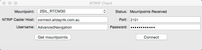 Page 7 of 9 Version. //7.9.5 NTRIP Client The NTRIP client can be used to connect to a network DGPS service to stream correction data to Spatial for DGPS.