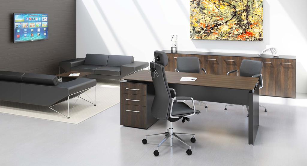 CE Single Pedestal Executive Desk Fulcrum CE single pedestal desk with