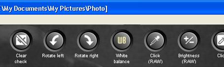 Editing RAW Images Adjusting the White Balance You can adjust the white balance using the mode settings, color temperature settings, color wheel, and click white balance function.