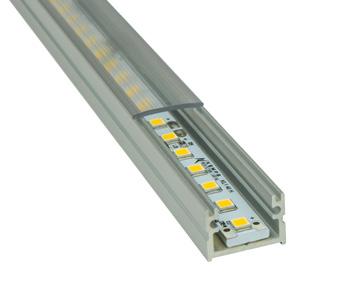 Ideal for simple backlighting or creating effective in-direct lighting in coves or stairways, the is a compact surface mounted Aluminium LED fixture.
