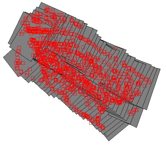 The errors occurred mostly in areas with a variable image scale due to the constant flying heights and the variable ground elevation (image height was 100 m on top of the pit heap and 140 m on ground
