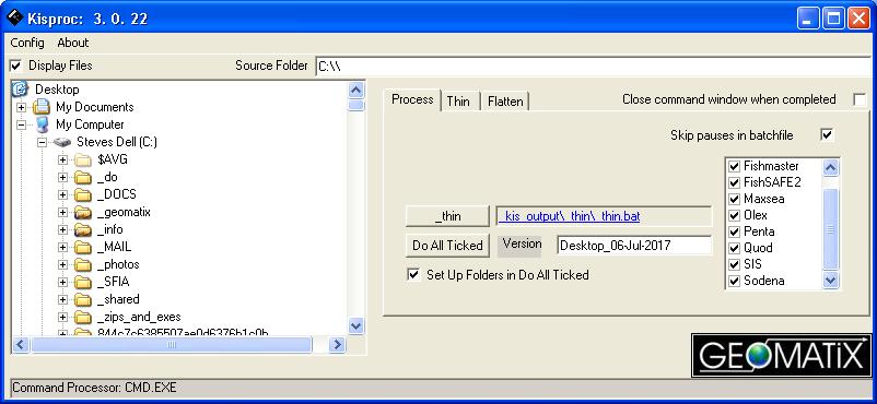 KISPROC Converts data to a form suitable for Fishing Plotters Displays on most Windows PC & Linux