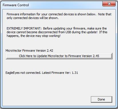 2.5 Installing the Software, and Updating the Firmware To configure your MicroVector with the software, or to update the MicroVector firmware, you will need to install our software on a compatible