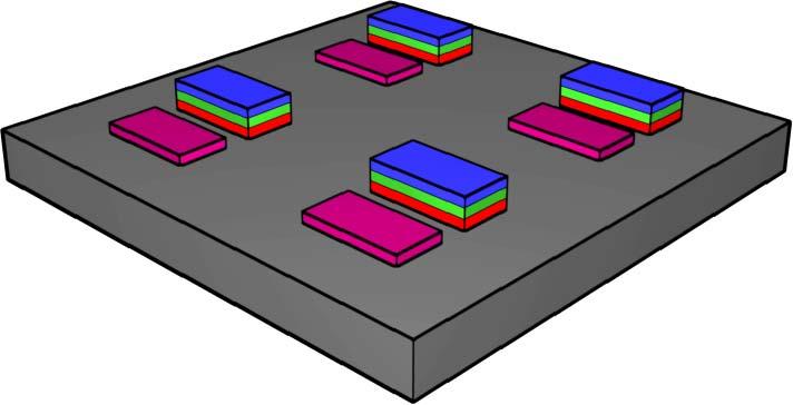 Fig. 1. Schematics of the proposed crystalline-nanomembrane-based stacked multicolor multiband photodetector arrays. (a) Three-junction SOI wafer and InGaAs single-junction wafer before transfer.