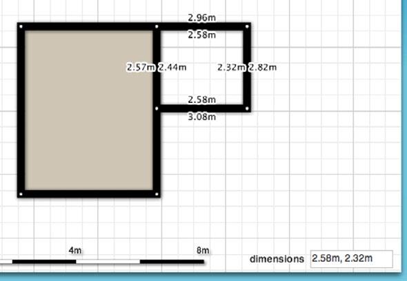 4.1 Advanced floorplanning 4.2 Rotating and mirroring plans Some extra features with walls and rooms are explained below.