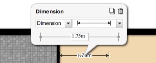 This will overwrite the automatically generated dimension. You can toggle dimensions on or off in the 2D options.