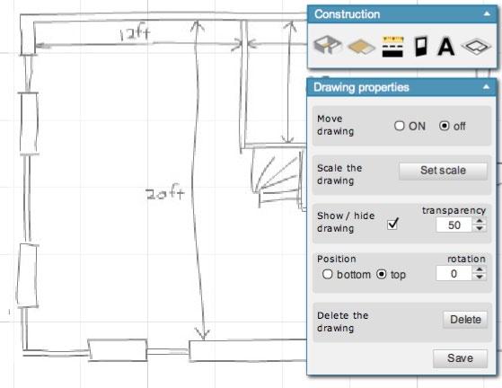 2.7 Tracing an existing drawing 2.8 Units and View options Do you already have a drawing or a sketch of the floor plan on scale?