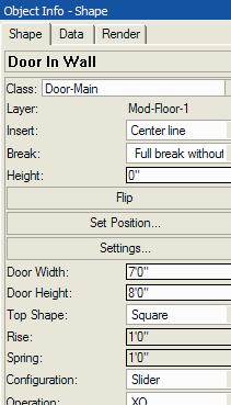 Next, you use the same copy and modify method to create a bi-part pantry door, and slider doors for the living room. 12.