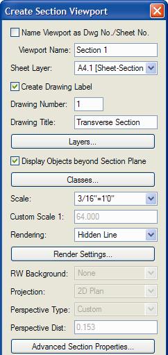 Creating a section viewport Next you create a live section viewport of the house. 7.