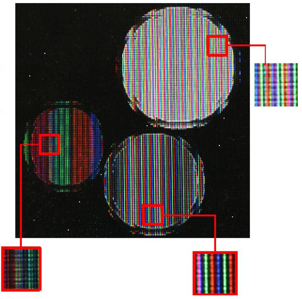 However, both of them still show image discontinuity and color separation problems