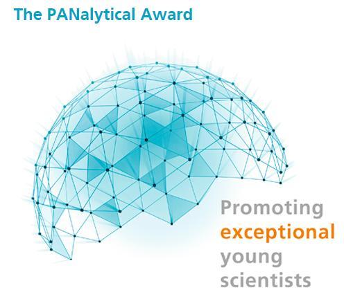 The PANalytical award recognizes and praises groundbreaking research that required the use of a laboratory X-ray diffraction, X-ray fluorescence or X-ray scattering instrument as the primary