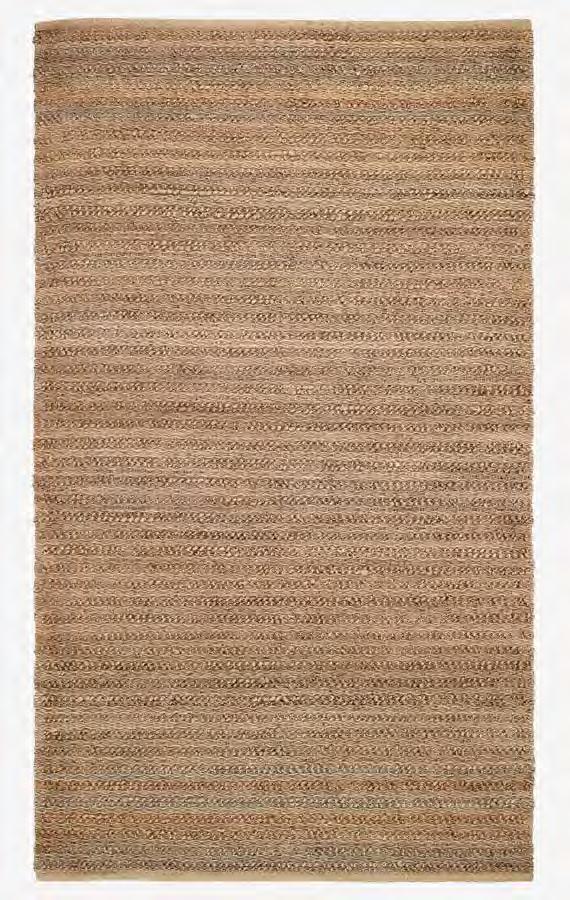 Artisans handcraft this rug from fast-growing renewable fibers