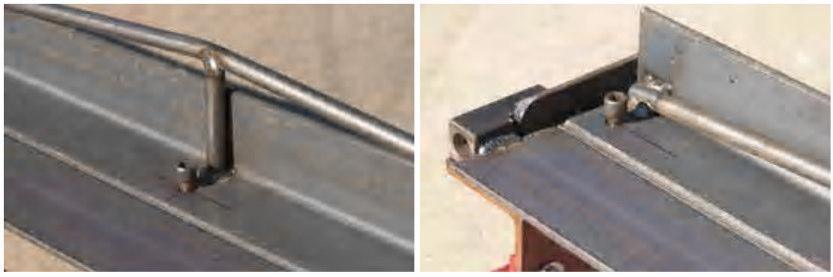 When welding braces to top clamp bar be sure bolts are tightened down first The photos