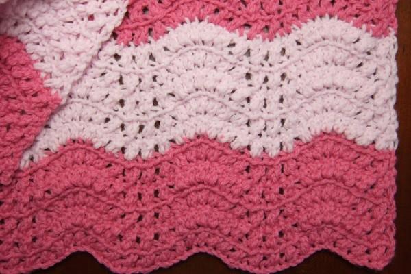 Crossed Double Crochet Ripple Blanket By: Heather Tucker of Mama's Stichery Projects Have fun with this Crossed Double Crochet Ripple Blanket.