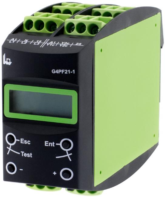 Frequency- and voltage monitoring G4PF21-1 Monitoring relays - GAMMA series Frequency and voltage monitoring in 3-phase mains in accordance with CEI 0-21 Quick net error recognition Connection of