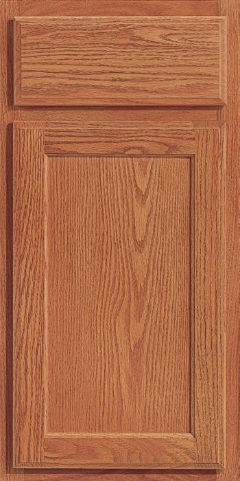 Wood Type: Oak Overlay: Partial Center Panel: Recessed Veneer Door Shape: Square Drawer Front: