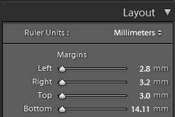 Note that Lightroom uses the word cell for the space that will contain your picture.