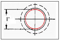 You can use raster snaps to select the raster circle. For more information, see Raster Snapping on page 239.