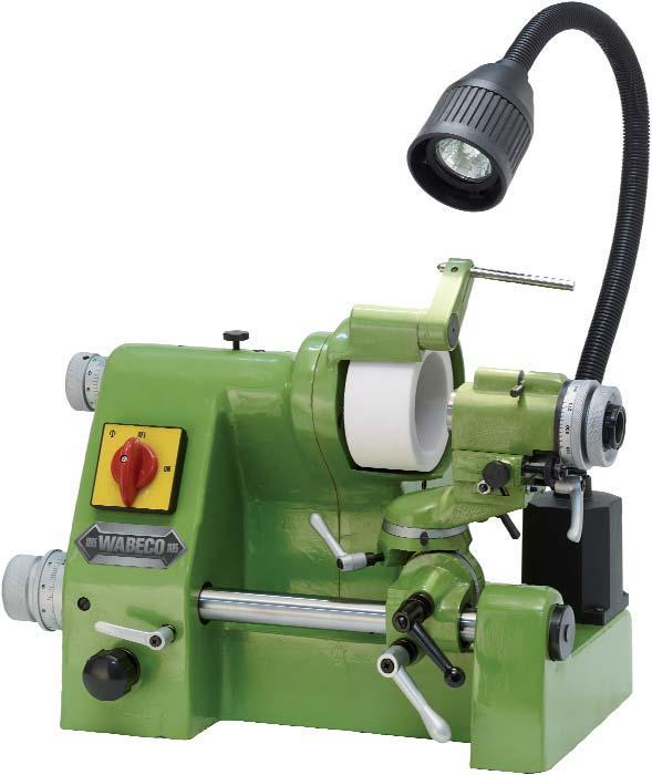 Grinder Universal tool grinder Standard accessories: wheel dresser with industrial diamond cup wheel made of aluminium oxide Ø 100 mm 5 collets Ø 4-6 - 8-10 and 12 mm operating tools machine lamp the