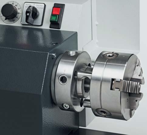 especially for CNC lathes CC-D6000 E high speed robust, speed regulated motor, which can be adjusted by means of a potentiometer over a wide range of cutting speeds. Power 2.