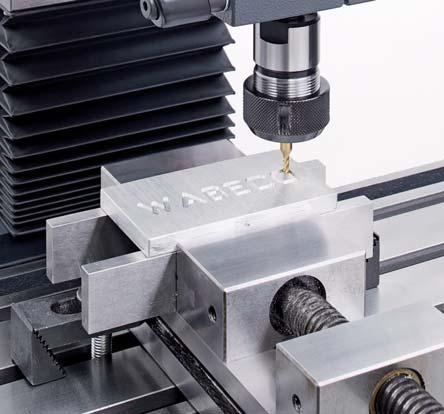 High torque on the work spindle allows working without problems even in the lower speed ranges for example when machining materials, which are hard and difficult to cut.