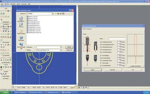 Automatic creation of CNC programs the basis of a designed contour according to DIN 66025.