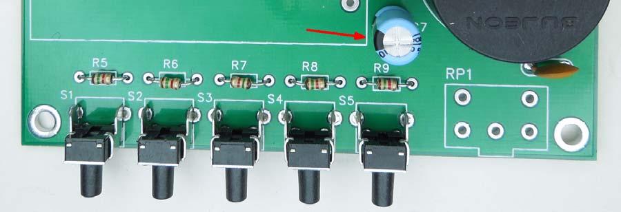 Apply power to the + and - pads, 9V is recommended.