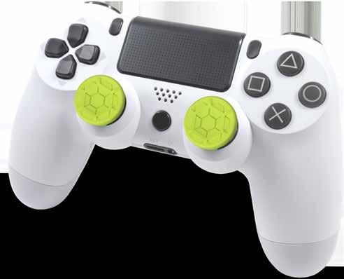 This neon Performance Thumbstick set features an original design that improves accuracy of shots, passes