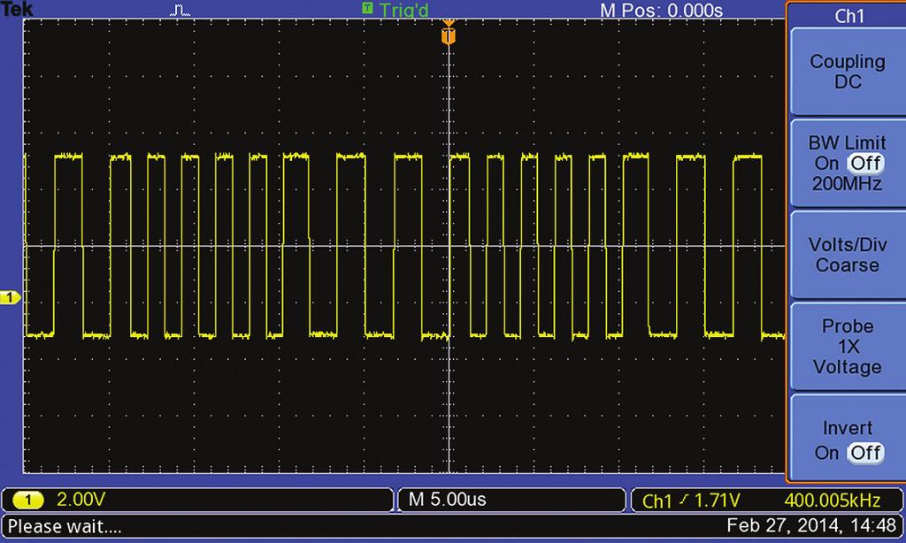 Spectral Analysis And Time-Domain Measurements Join Forces To Solve Troubleshooting Problems Figure 5. A 400 KHz signal that is being phase-modulated by a 50 KHz frequency. Figure 6.