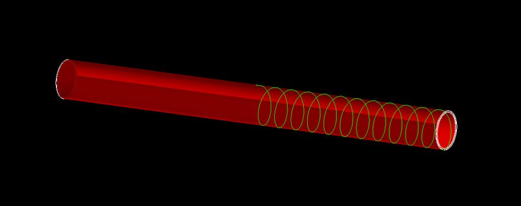 Geant4 simulation of the WOM Simulation of the WOM: PMMA refrective index 1,503 length 90 cm inner radius 8,65 cm outer