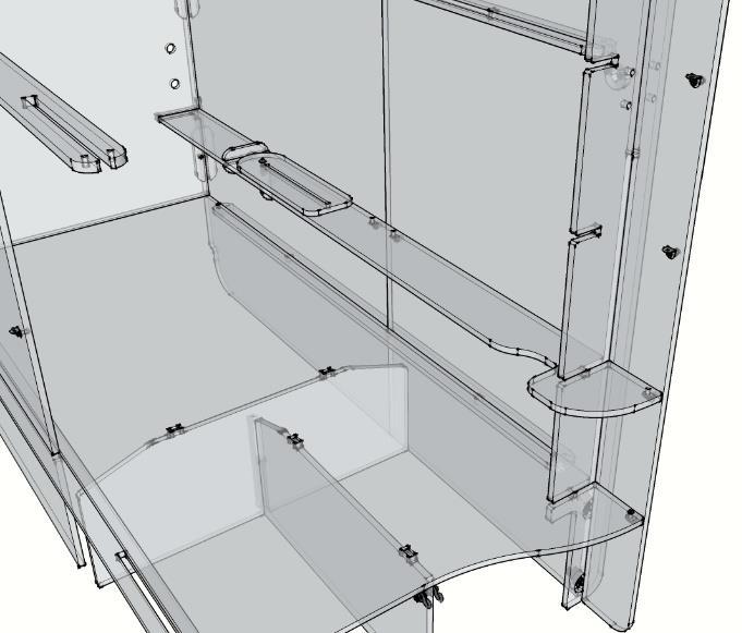 20. Fit the shelf assembly from