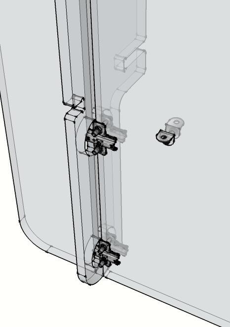 surface of the panel, and can use bolts (B) instead of bolts (C) in