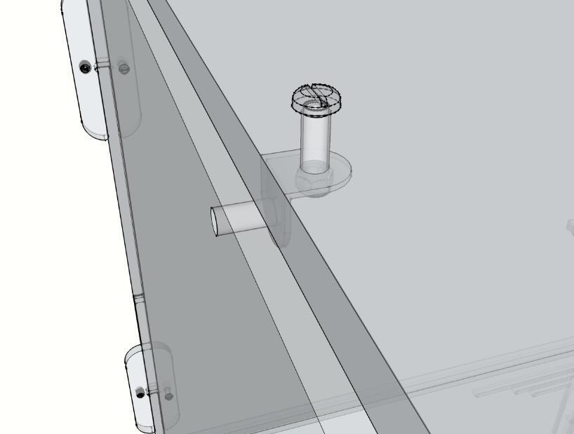 The angle brackets fitted in the previous step B1 should line up