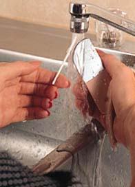 First, users operations to clean the faucet handle with water before touching it in table 2 is replaced by the operation to shield one's hand with paper towels as a part of the handling paper towel