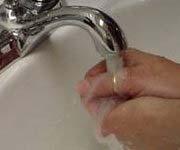 Wetting Applying soap Rubbing Rinsing Drying hands Turning off water with paper towels Discard paper towels Figure 3: Hand-washing practice suggest by