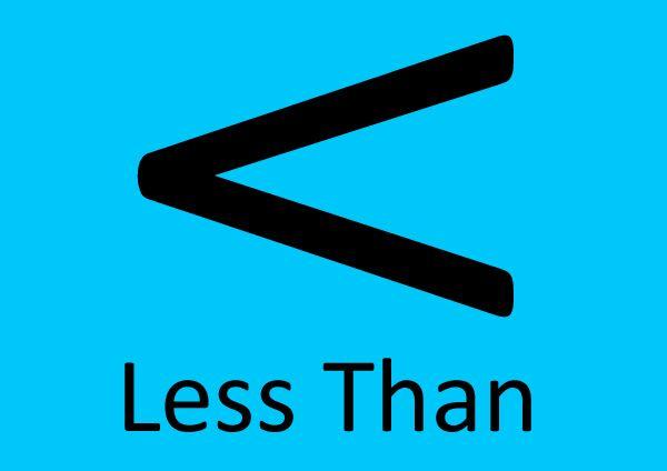 The less than symbol (<) is a symbol that points towards