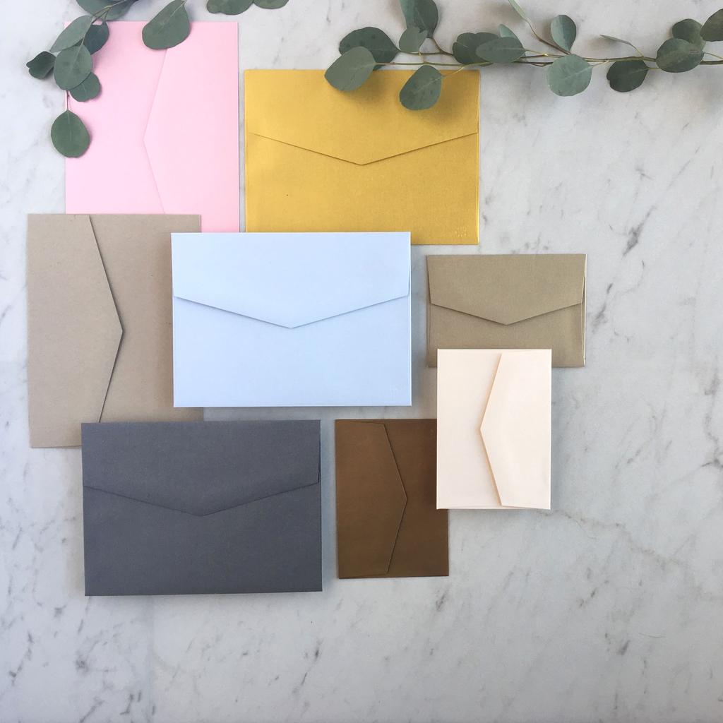 COLORED ENVELOPES ADD A POP OF COLOR TO YOUR INVITATIONS WITH A