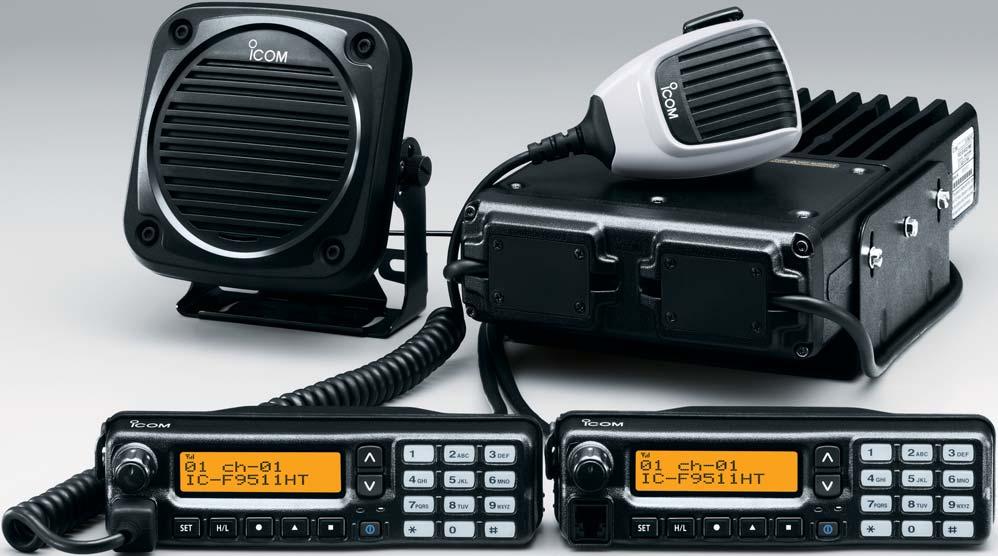 compander DTMF autodial MDC 1200 compatible Built-in inversion voice scrambler VHF MOBILE TRANSCEIVERS IC-F1721D UHF MOBILE TRANSCEIVERS P25 conventional mode Powerful 50W (VHF), 45W (UHF) output