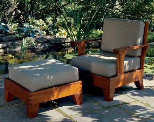 Build A Cedar Chair And Ottoman If you've ever dreamed of extending the comfort of your living room to your deck, patio or yard, our porch chair-and-ottoman combination is a great place to start
