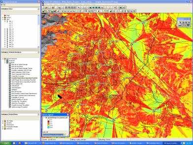 clutter, vector, raster image and demographic data layers Map plotting and cartographic display Traffic modeling
