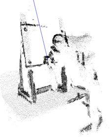 distance calibration 3D point clouds from ToF camera (left),
