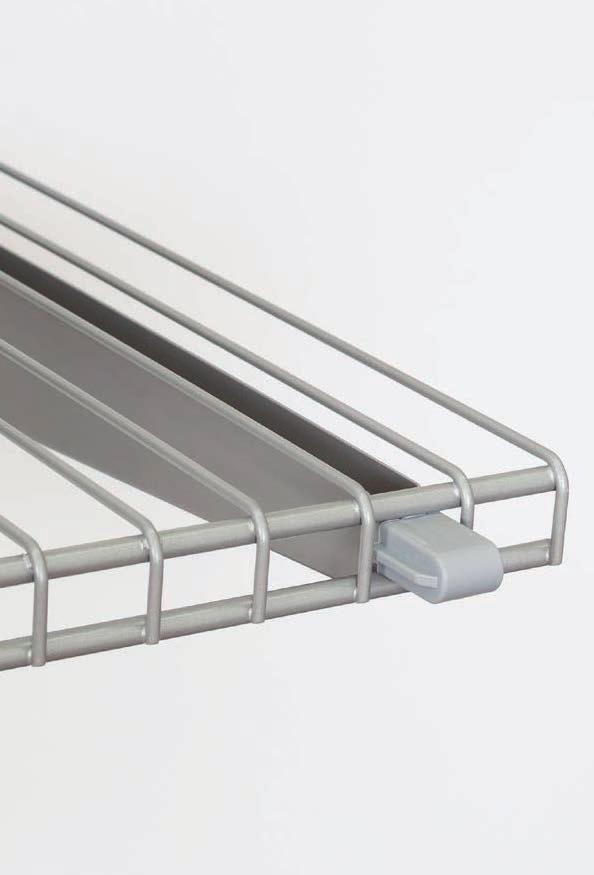 For those installing Wire Shelves to their Home Solution system, the Nose End Covers add extra security to the wire shelf brackets.
