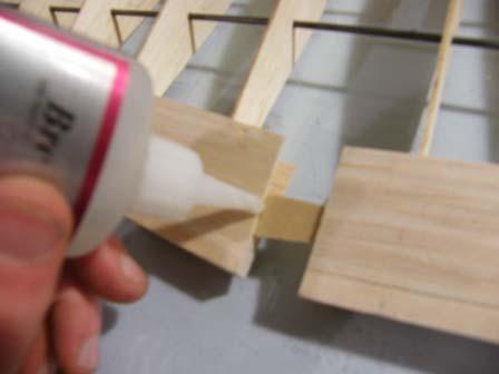 Cut two joiners to shape 188) Glue the plywood