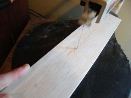 14) Cut the block in along the line you just made.