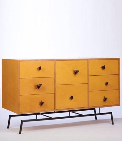 Chris Lehrecke Butterfly Cabinet Bamboo Finnish color plywood-yellow Bronze