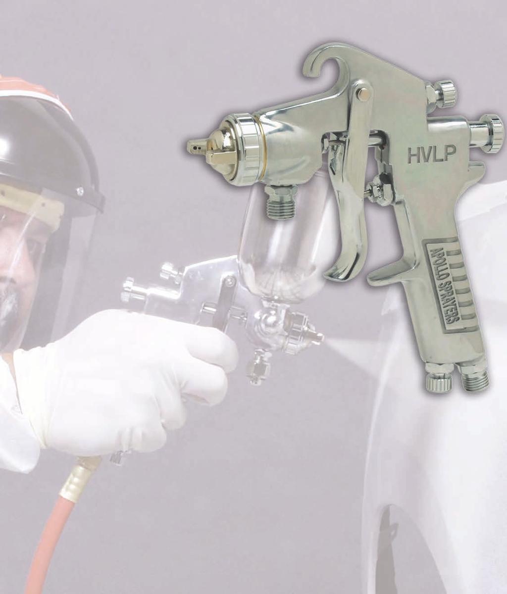 Celebrating True HVLP for over 40 years Super-Spray Conversion Spray Guns Series 8400 The 8400 Series Super-Spray Guns Provide Unmatched Comfort with Lightweight Design Good things come in small