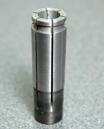 I found that with care I could adequately stamp the size on the reduced diameter of the collet. ONE sharp tap with a hefty hammer should do it you do not get a second chance.