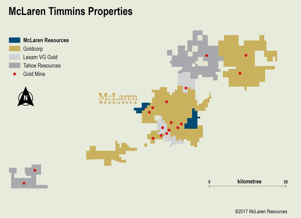 TimGinn Property Central Timmins Over 70 million ounces of gold production in Timmins