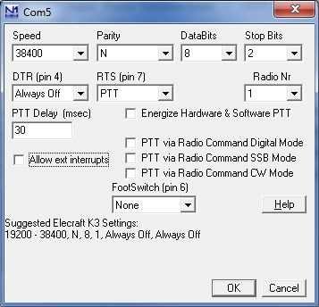 For each radio port click Set and configure the proper communication parameters. 4.