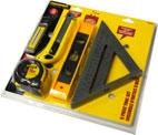 5M/25' X 1" M/E 6/12 4-Piece Measuring Tape/Utility Knife Set 1m measuring tape with key chain 3m/10 ft.